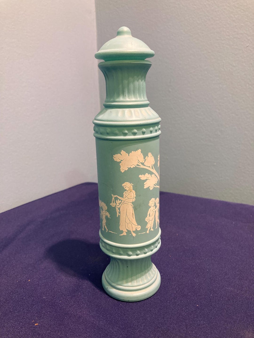 Vintage Avon Fragrance Decanter Avonshire Blue Grecian - Etsy