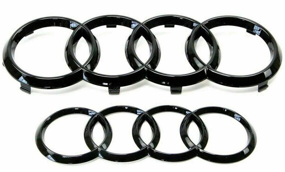 Black audi deals rings front grill