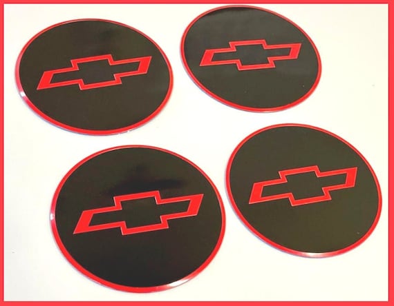 Red chevy bowtie center cap emblems deals