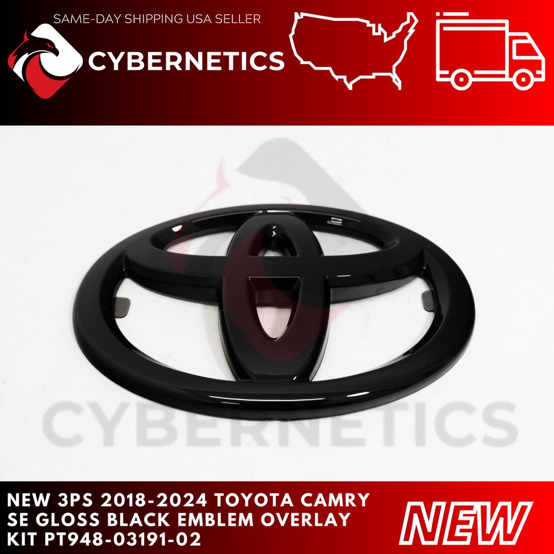 NEW 3PC 2018-2024 Toyota Camry SE Goss Black Emblem Overlay - Etsy