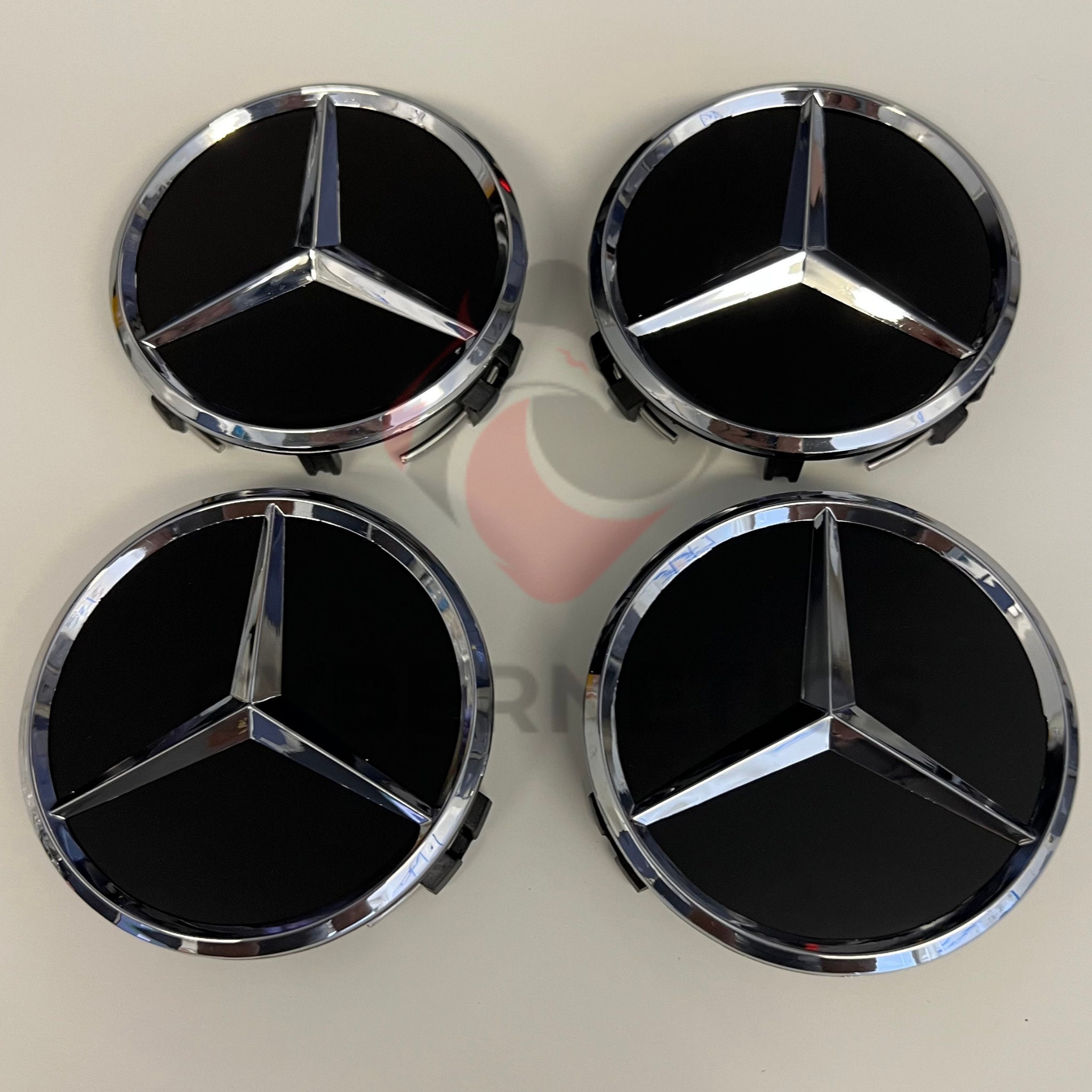 Mercedes Benz Wheel Centre Stickers. Set of 4. Various Sizes.