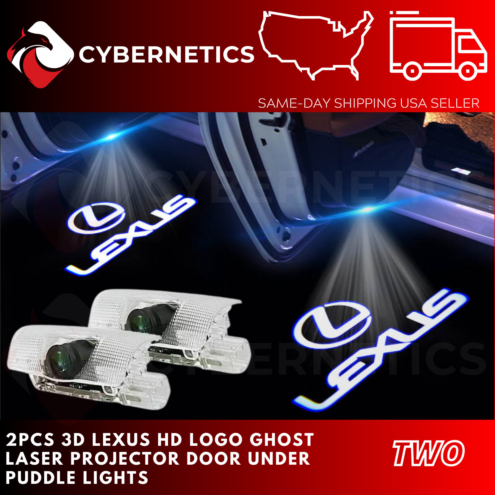 Pack of 4 Compatible with Car Door Light Projector Entry Lighting