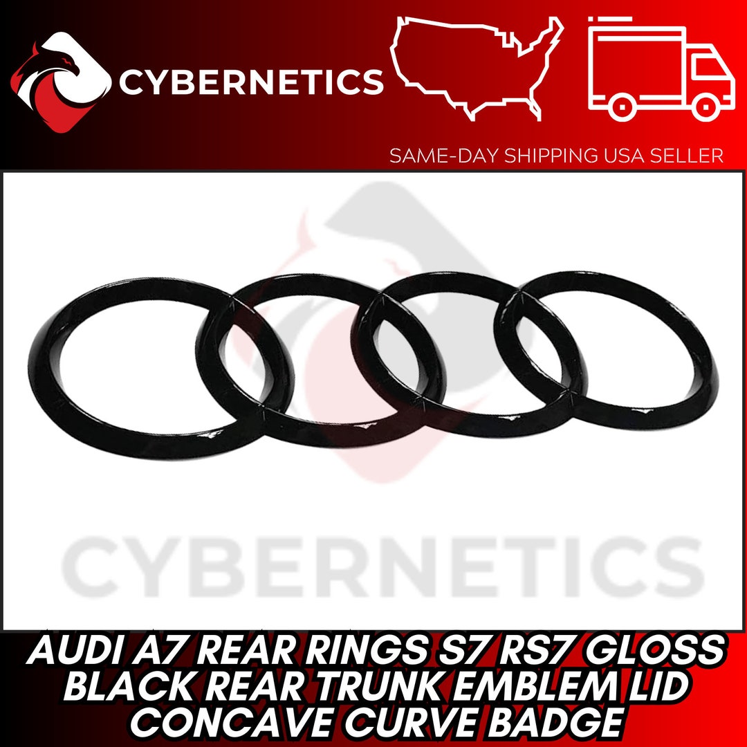 Audi Q7 Front Grille Rings Emblem Gloss Black 2017 2022 4M08536052ZZ