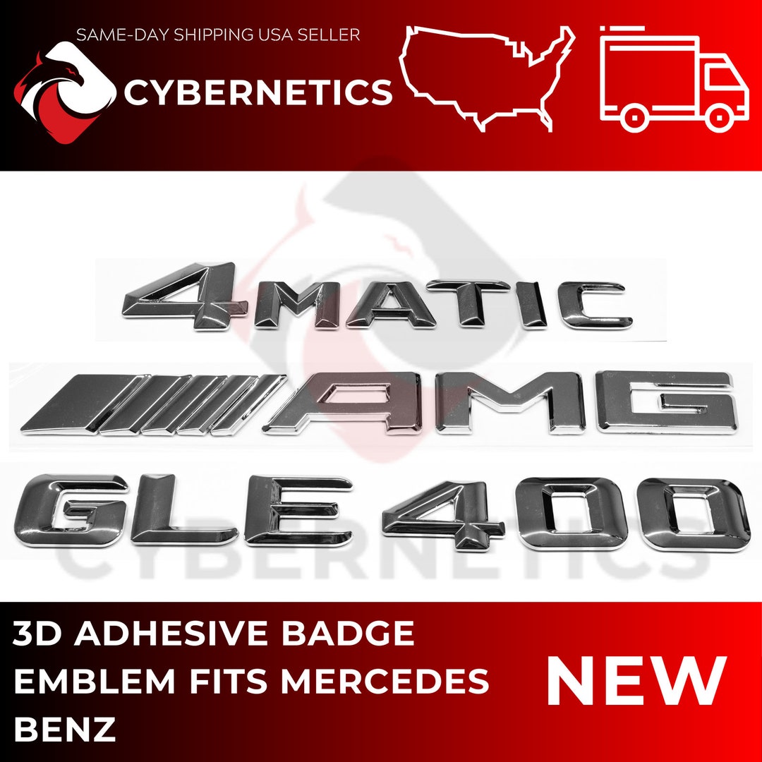 Genuine Mercedes-Benz GL450 Rear Trunk Emblem Set – Logo, Letters, Numbers, Word Decals