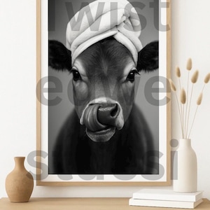 Cow spa Bathroom decor