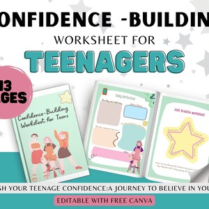 Empower Teenage Confidence: Transformative Worksheets for Building Self-Belief in Teens | For Counseling Mentoring , Classroom Activities