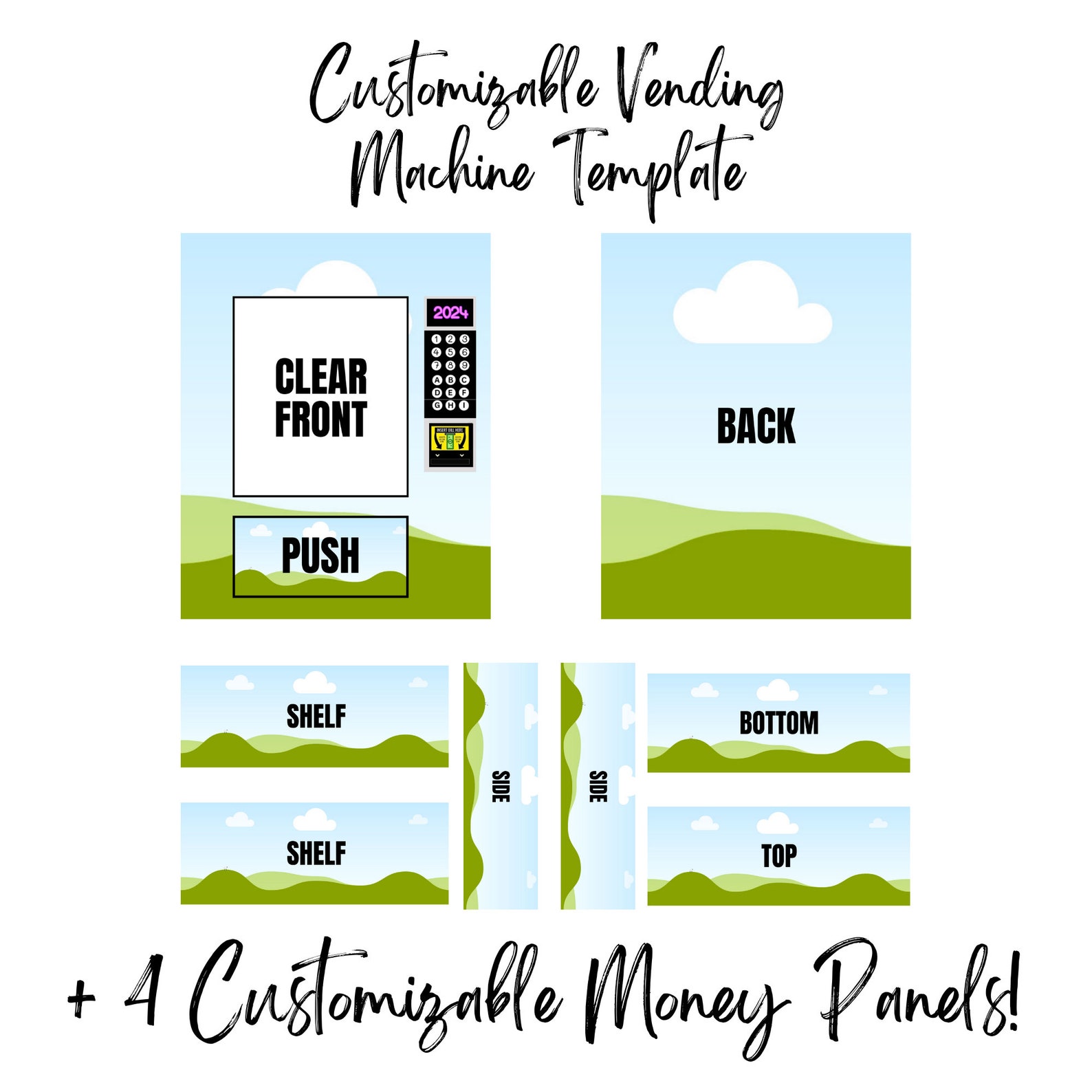 8x10 Vending Machine Easter Basket Template Canva Digital Template 8x10 Vending Machine Easter Basket Template Canva Digital Template