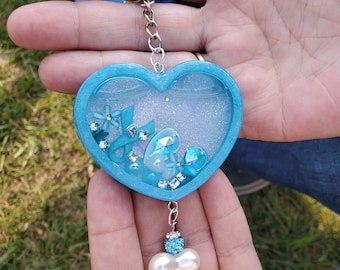 Keychain Shaker Cancer Ribbon Purse Charm Breast Ovarian Survivor Gift Handmade Easter Cat Mouse Teacher Apple Stocking Stuffer Peep Resin