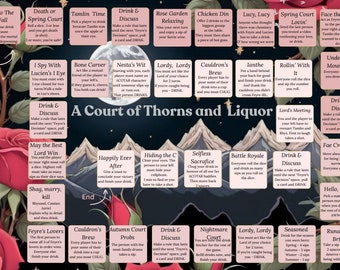A Court Of Thorns and Liquor - ACOTAR themed drinking board game.