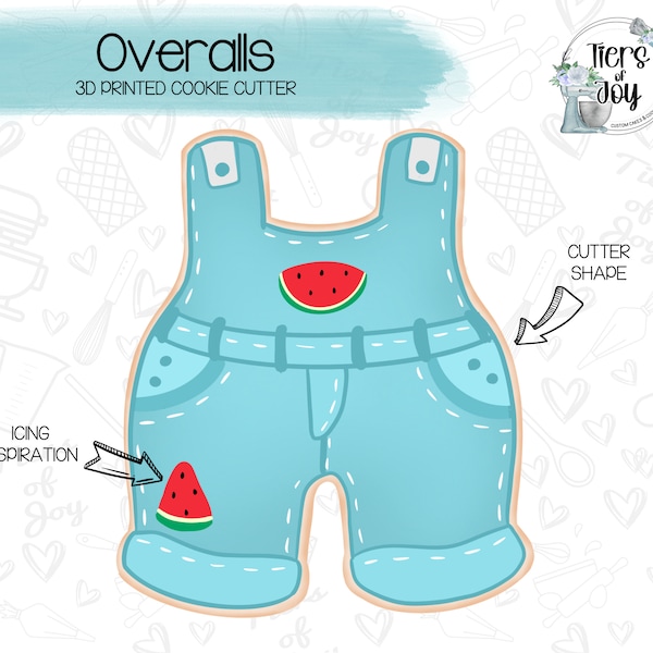 Baby Overalls Cookie Cutter - Baby Shower - 3D Printed Cookie Cutter