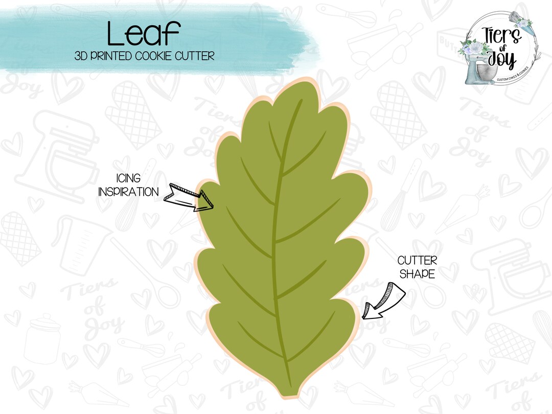 Oak Leaf Cookie Cutter Nature 3D Printed Cookie Cutter Etsy