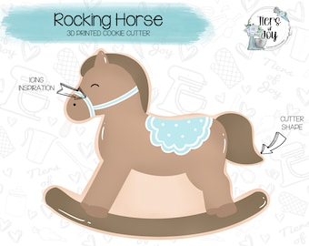 Baby Rocking Horse Cookie Cutter - Baby Shower - 3D Printed Cookie Cutter