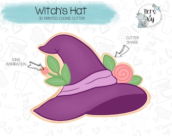 Floral Witch's Hat Cookie Cutter - Halloween - Holidays - 3D Printed Cookie Cutter