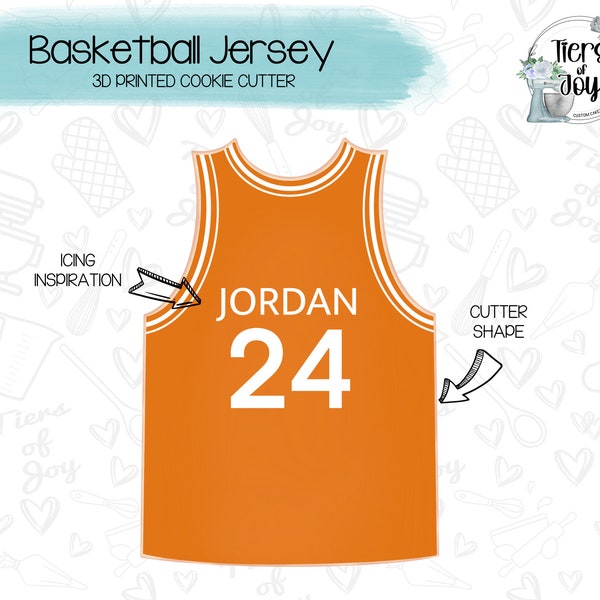 Basketball Jersey Cookie Cutter - Sports - Basketball - 3D Printed Cookie Cutter