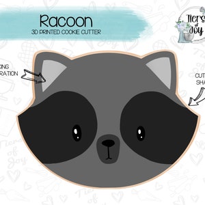 Racoon Cookie Cutter - Woodland Creatures - Animals - 3D Printed Cookie Cutter