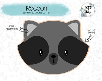 Racoon Cookie Cutter - Woodland Creatures - Animals - 3D Printed Cookie Cutter