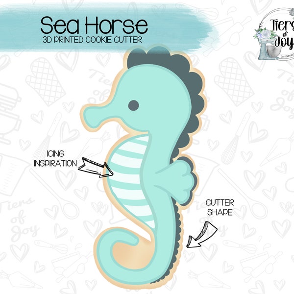 Seahorse Cookie Cutter - Under the Sea - 3D Printed Cookie Cutter