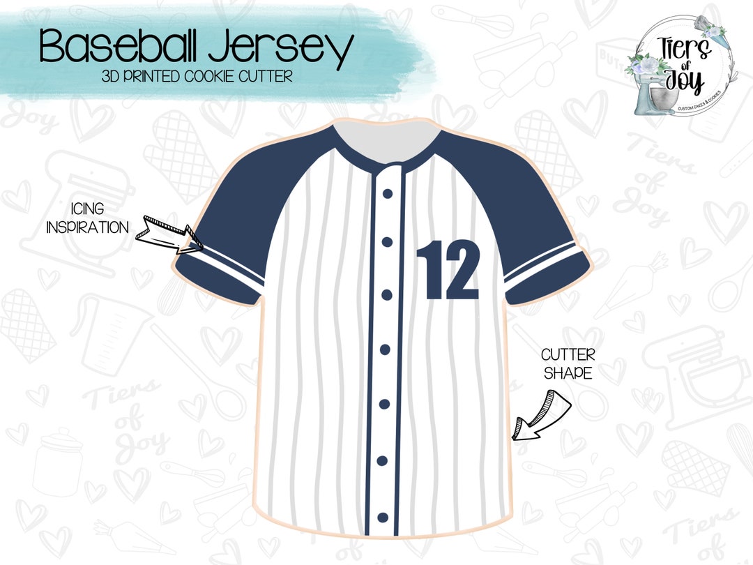 Baseball Jersey Cookie Cutter Sports Baseball 3D Printed Cookie Cutter Etsy