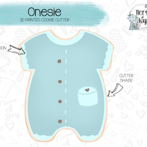 Baby Onesie Cookie Cutter - Baby Shower - 3D Printed Cookie Cutter