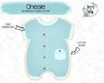 Baby Onesie Cookie Cutter - Baby Shower - 3D Printed Cookie Cutter