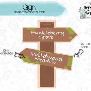 Wooden Sign Cookie Cutter - Nature - 3D Printed Cookie Cutter
