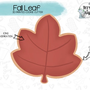 Fall Leaf Cookie Cutter - Fall and Thanksgiving - 3D Printed Cookie Cutter