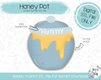Cortador de galletas Honey Pot (archivo STL para impresora 3D) (descarga digital)