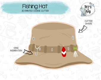 Fishing Hat Cookie Cutter - Father's Day - Nature - 3D Printed