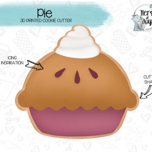 Pie Cookie Cutter - Fall and Thanksgiving - 3D Printed Cookie Cutter