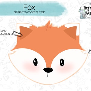 Fox Cookie Cutter - Woodland Creatures - Animals - 3D Printed Cookie Cutter