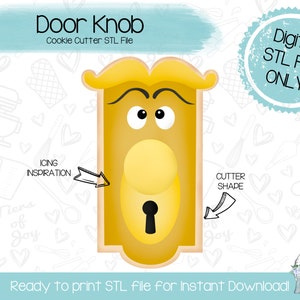 Door Knob Cookie Cutter STL File - Alice in Onederland - STL File - Instant Download - 3D Printed Cookie Cutter STL File