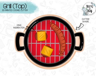 Baby-Q Grill Top Cookie Cutter - Baby Shower - 3D Printed Cookie Cutter