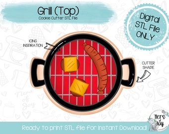 Cortador de galletas Baby-Q Grill (archivo STL para impresora 3D) (descarga digital)