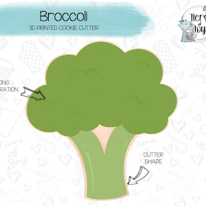 Broccoli Cookie Cutter - Farm Fresh - Baby, Locally Grown - Bridal, Fresh off the Market - Food - 3D Printed Cookie Cutter