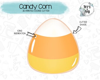 Candy Corn Cookie Cutter - Halloween - Holidays - 3D Printed Cookie Cutter
