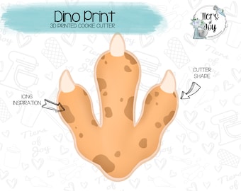 Dinosaur Footprint Cookie Cutter - Dinosaurs - Prehistoric - 3D Printed Cookie Cutter