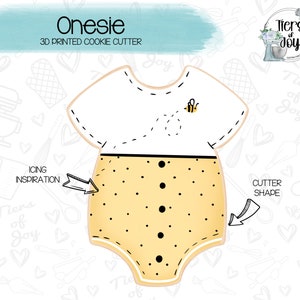Baby Onesie Cookie Cutter - Baby Shower - 3D Printed Cookie Cutter
