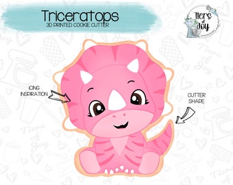 Triceratops Dinosaur Cookie Cutter - Dinosaurs - Prehistoric - 3D Printed Cookie Cutter