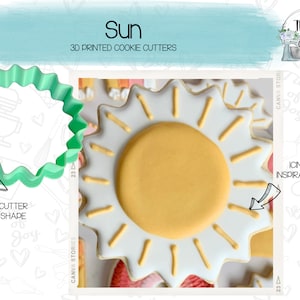 Sun Cookie Cutter - 3D Printed Cookie Cutter - First Trip Around the Sun