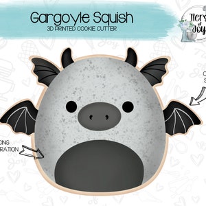 Gargoyle Squish Cookie Cutter - Squishmallow - 3D Printed Cookie Cutter