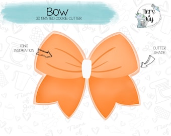 Cheer Bow Cookie Cutter - Sports - Cheer - 3D Printed Cookie Cutter