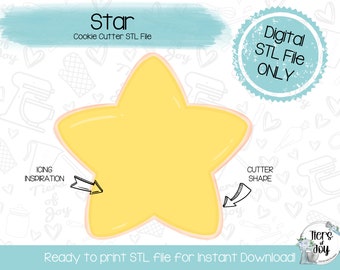 Star Cookie Cutter STL – 3D Printer File (Digital Download)