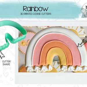Rainbow Cookie Cutter - 3D Printed Cookie Cutter - First Trip Around the Sun
