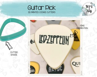 Guitar Pick Cookie Cutter - Music - 3D Printed