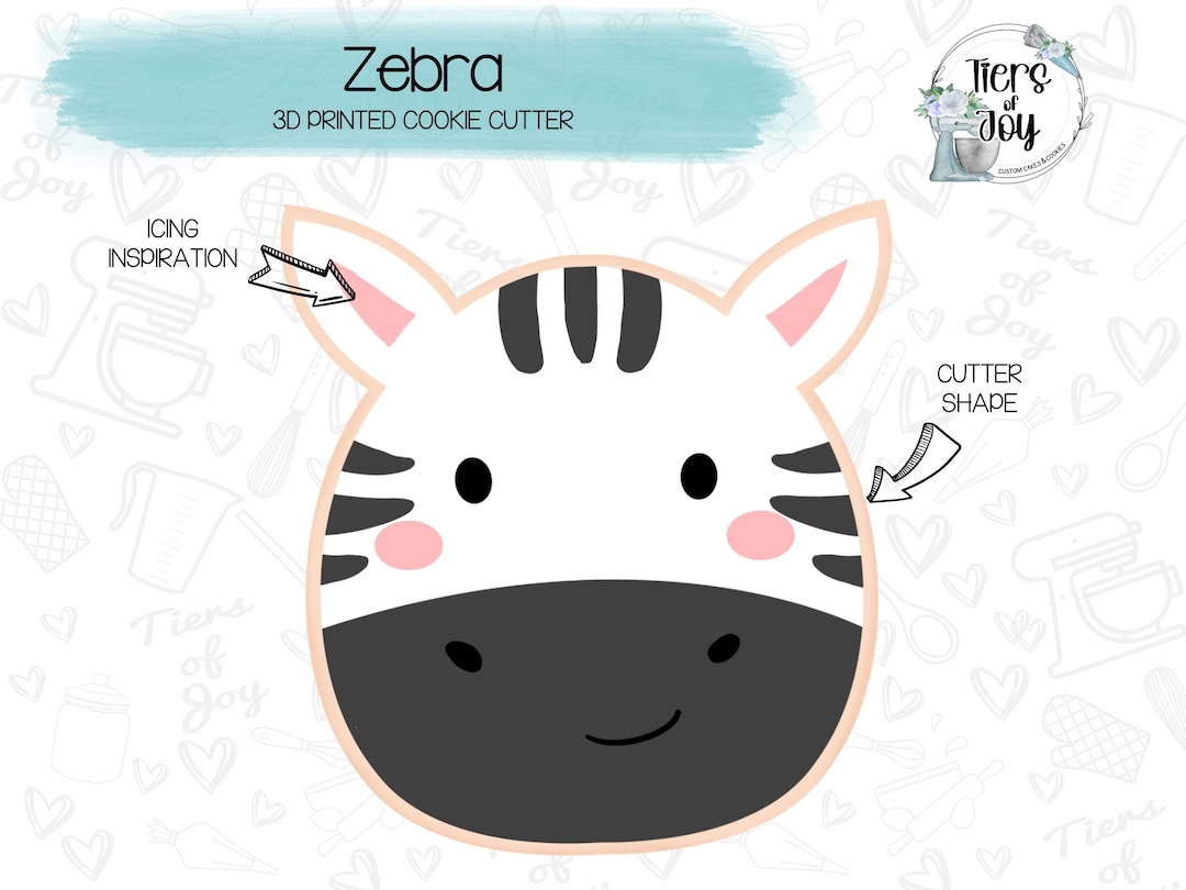 Zebra Cookie Cutter - Wild One - Birthday - Safari - Animals - Zoo