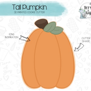 Tall Pumpkin Cookie Cutter - Fall - 3D Printed Cookie Cutter