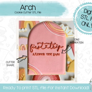 Arch Cookie Cutter STL File - Instant Download - 3D Printed Cookie Cutter STL File