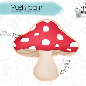 Mushroom Cookie Cutter - Alice in Onederland - 3D Printed Cookie Cutter