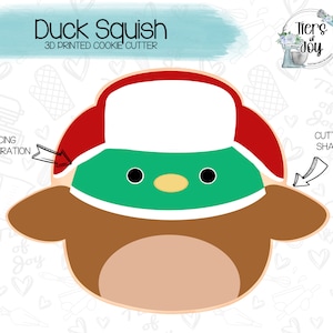 Duck Squish Cookie Cutter - Squishmallow - Christmas - 3D Printed Cookie Cutter