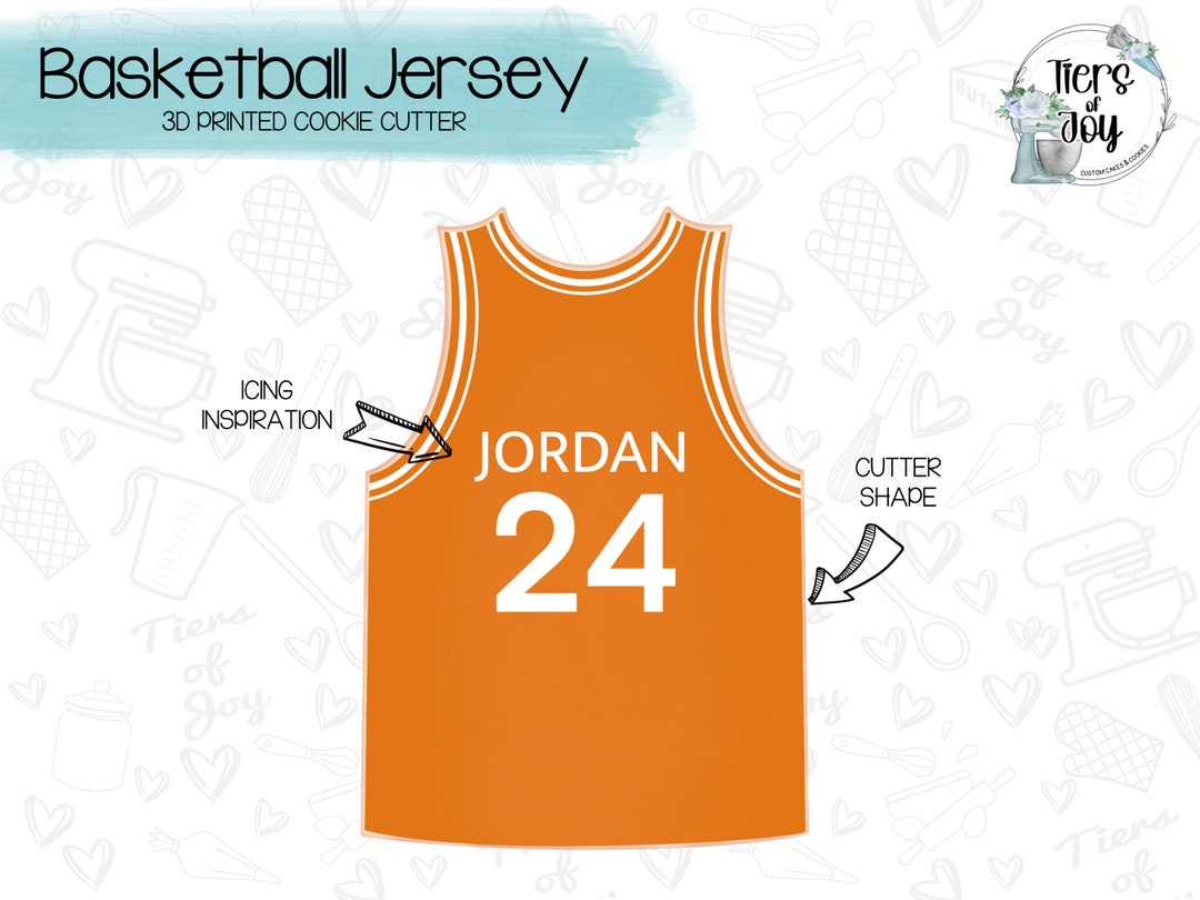 Basketball Jersey Cookie Cutter Sports Basketball 3D Printed Cookie Cutter Etsy